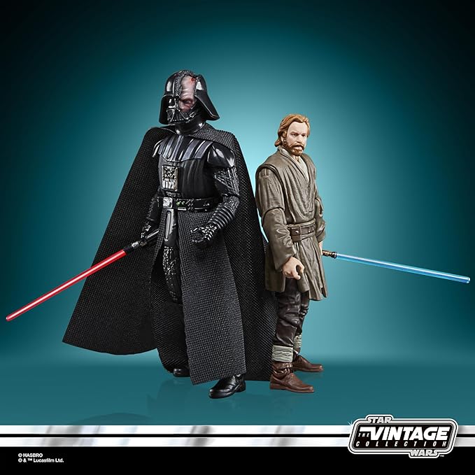 STAR WARS The Vintage Collection Obi-Wan Kenobi (Showdown) & Darth Vader (Showdown), Obi-Wan Kenobi 3.75” Action Figures 2-Pack