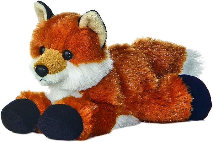 Aurora® Adorable Mini Flopsie™ Foxxie™ Stuffed Animal - Mini Companions Ready for Playful Adventures - for Kids All Ages, Toddlers, Adults, and Families - Orange 8 Inches