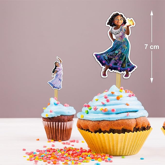 "Encato Cupcake Topper – Magical Birthday Cake Decoration – Colorful Cartoon-Themed Party Cupcake Picks – Perfect Birthday Party Supplies for Girls & Boys, Family Celebration, and Special Events"
