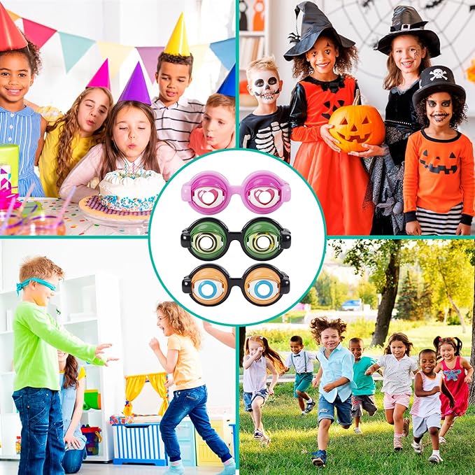 Googly Eye Glasses With Eyes On Them Funny Sunglasses for Adults Funny Glasses for Adults Hilarious Gag Gifts Prank Stuff Silly Crazy Big Eyeball Glasses for Kids Party Toys Accessories Green