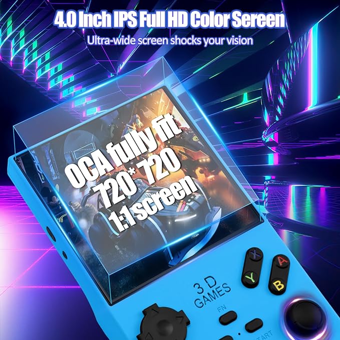 2026Newly Upgraded V40 MAX Retro Handheld Game Console with 256G Built-in 20000+ Classic Games, 4.0 Inch 4K HD IPS Screen Open Source Linux System, 4000mAh Battery, Portable Pocket Video Game Console