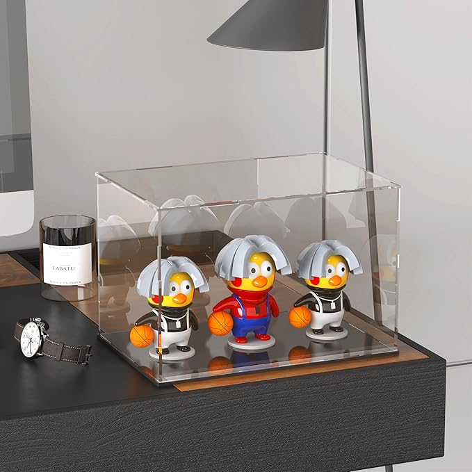 Acrylic Display Case for Collectibles and Toys, Versatile Clear Acrylic Display Box with Black Base for Showcase and Displaying, 16x13x13-inch