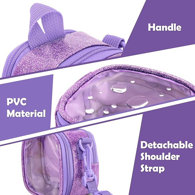 LoDrid Travel Carrying Case Compatible with Bitzee Interactive Toy Digital Pet, Storage Bag with Adjustable Shoulder Strap for Virtual Electronic Pets and Accessories, Purple, Bag Only