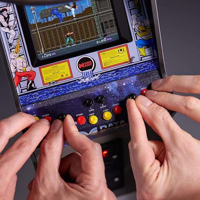 Quarter Arcades Collector’s Edition Bad Dudes Vs. DragonNinja Mini Arcade – 1/4 Scale Cabinet with Original ROM, USB-C, Illuminated Marquee & Exclusive Poster