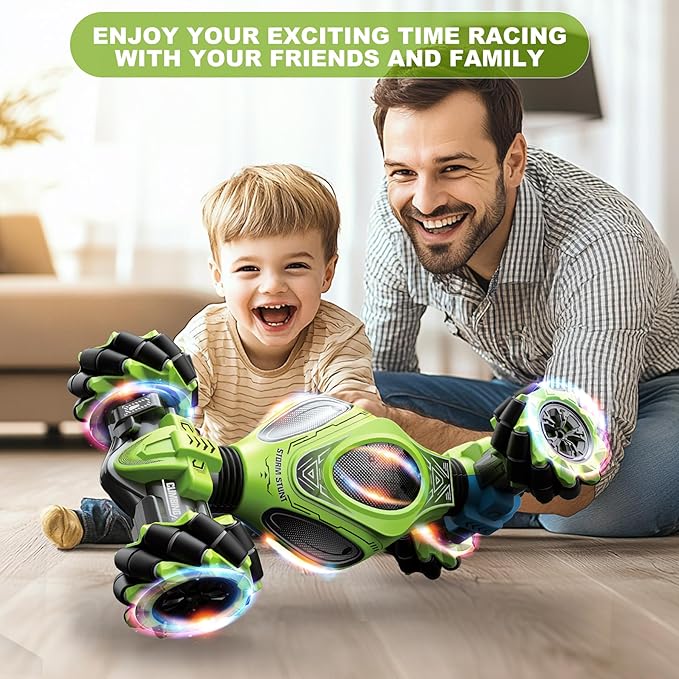 RC Cars,1:12 Gesture Sensing Stunt Car Toys for Boys Girls 6-12 Year Old, 4WD Hand Remote Control Toy 360° Rotate Transform Off-Road Drift with Lights Sound, Birthday Xmas Gifts for Kids