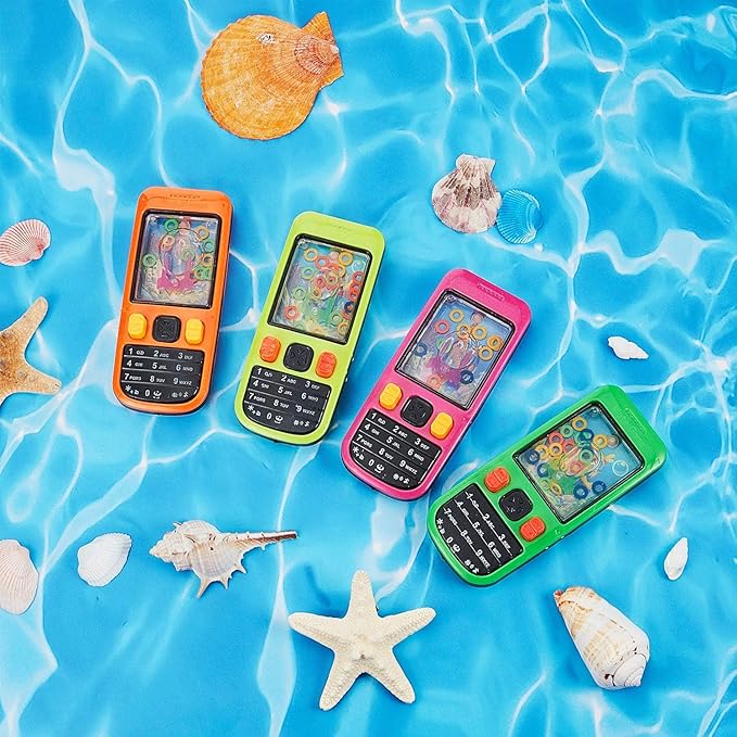 Gejoy 10 Pcs Handheld Water Ring Games Kids Party Favors Cellphone Water Ring Toss Game Goodie Bags Stuffers Party Favors for Kids Teenager Birthday Contest Prize (Cute)