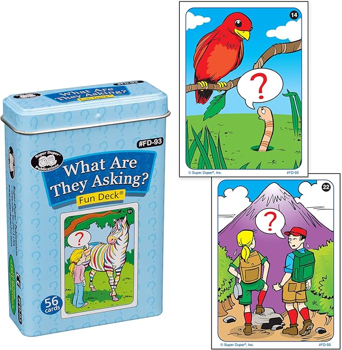 Super Duper Publications | What are They Asking? Fun Deck Flash Cards | Educational Learning Resource for Children