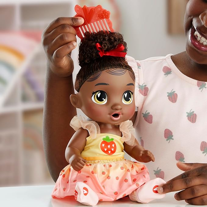 Baby Alive Fairy Fashions Berry Boo Doll with Clothes Accessories, Black Hair, 11 Inches, Toys for 3 Year Old Girls and Boys & Up (Amazon Exclusive)