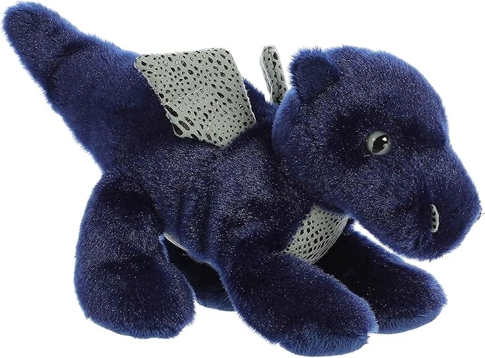 Aurora® Adorable Mini Flopsie™ Sapphire Dragon™ Stuffed Animal - Mini Companions Ready for Playful Adventures - for Kids All Ages, Toddlers, Adults, and Families - Blue 9.5 Inches