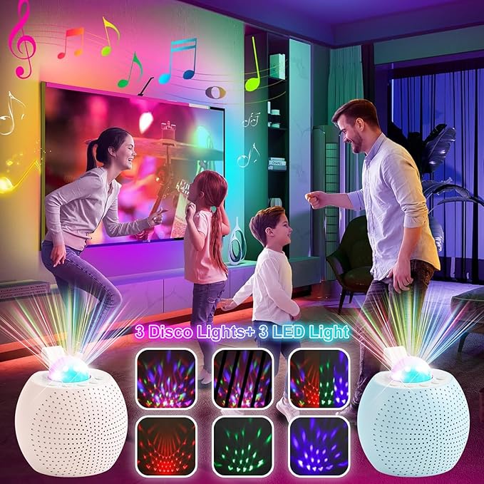 SOUTHMAN Mini Karaoke Machine for Kids Adults, Bluetooth Karaoke Machine with 2 Wireless Microphone for Kids Ages 4,5,6,7,8,9,10,11,12+ Years Old Toddler, Disco LED Lights for Girls Boys Gifts