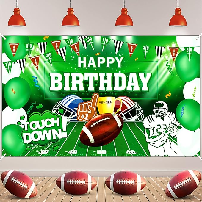 Football Birthday Party Decorations Super Game Backdrop Banner Football Bowl Theme Birthday Party Supplies Touchdown Banner Decor