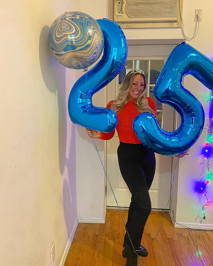 Navy Blue 5 Balloon, Number Balloon 40 Inch, Blue Party Supplies, 5th Birthday Balloon Decorations, 5 Number Balloons, Number 5 Balloon