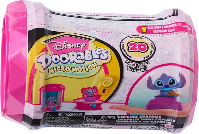 Disney Doorables Micro Motion Capsules, Surprise 1.5-inch Micro Motion Collectible Figurine, Kids Toys for Ages 5 Up by Just Play