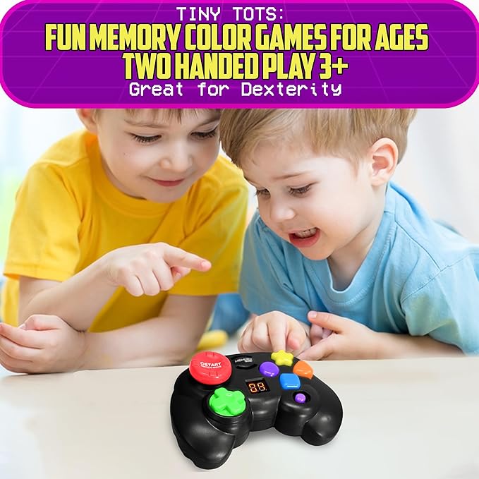 Skywin Light Up HandHled Memory Game Controller – Fun Electronic Game for Ages 4-8, Educational Toy and Gifts for Smart Kids Who Love Lite Brite and Perfection Games