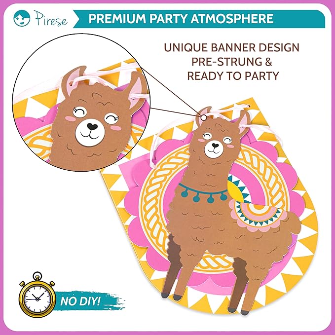 Pirese Llama Birthday Decorations, Llama Party Decorations, Llama Happy Birthday Banner | Llama Decorations | Llama Party Supplies | Peruvian Decor, Fiesta Birthday Decorations, Cinco de Mayo Birthday