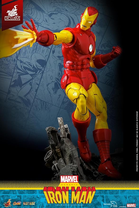 Hot Toys Iron Man Classic Comic Masterpiece CMS014D57 Diecast 1/6 Scale Exclusive, Red