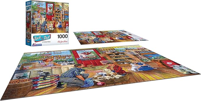 RoseArt - Back to The Past - Pet Store Friends - 1000 Piece Jigsaw Puzzle for Adults