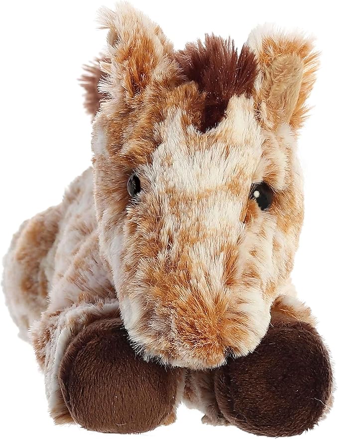 Aurora® Adorable Mini Flopsie™ Mocha Horse™ Stuffed Animal - Mini Companions Ready for Playful Adventures - for Kids All Ages, Toddlers, Adults, and Families - Brown 8 Inches