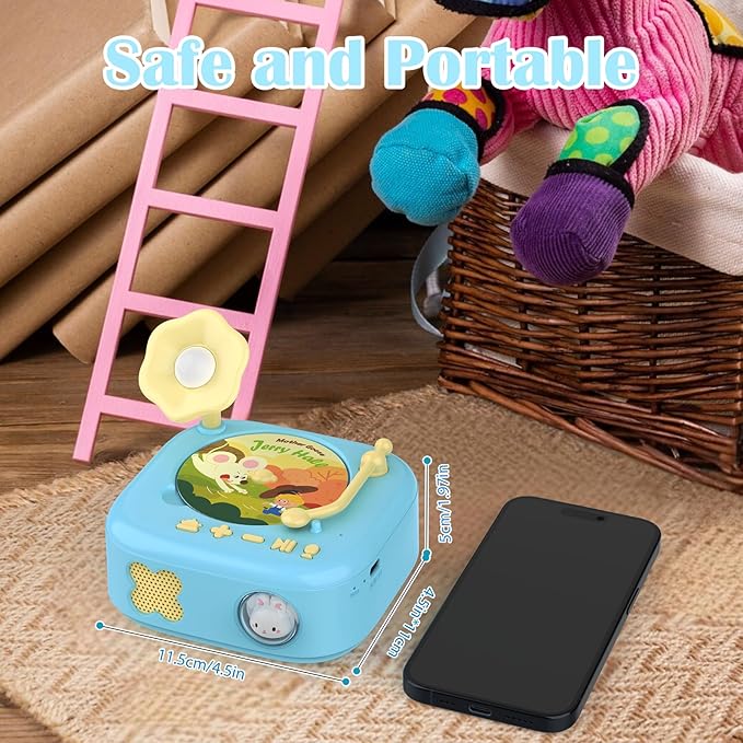 Montessori Story Toys Music Player Toy for Toddlers Age 2-4, Kids Phonograph Baby Kids Record Player Montessori Toys for 1 Year Old Kid Educational Learning Sensory Toddler Girl Boy Toy, Music Gifts