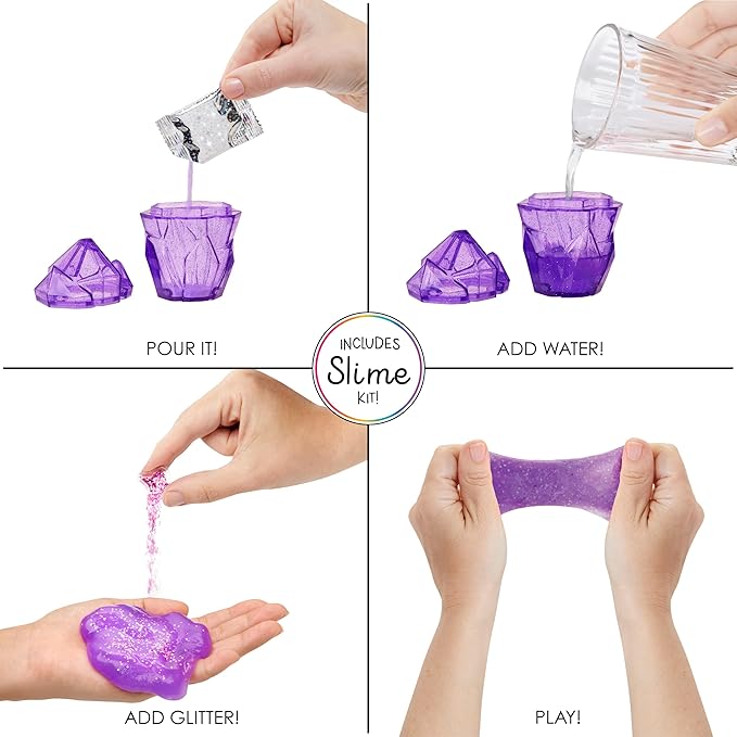 Rainbow High Violet, Purple with Slime Kit & Pet, 11" Shimmer Posable Fashion Doll with DIY Sparkle Slime, Magical Yeti Pet, Fun Play Accessories, Great Toy Gift for Girls Kids Ages 4-12 Years