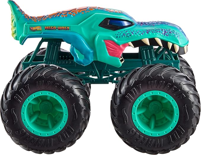 Hot Wheels Monster Trucks Toy Truck, Colossal Mega-Wrex Fan-Favorite Character with Big Wheels & Bright Detail, Monster Trucks Live