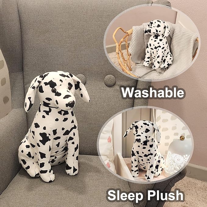 Dalmatian Stuffed Animals, Stuffed Dalmatian, Stuffed Puppy Dog Plush Toys for Boy Girl Kids Birthday, 12 inches
