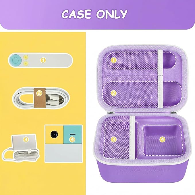 Againmore Case Compatible with Nex Playground Active Play System, Video Game Console Storage Holder Bag with Custom Slots for Device, HDMI Power Cord, Remote Control and Accessories-Purple(Box Only)