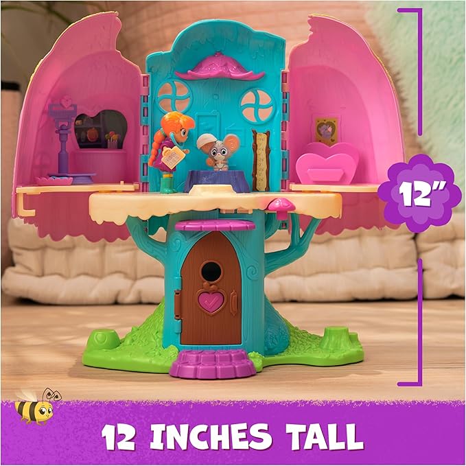 Vida The Vet, Vet Clinic, Treehouse Playset with Action Figures, Dollhouse Furniture & Accessories, Kids Toys for Girls & Boys Ages 3 and up