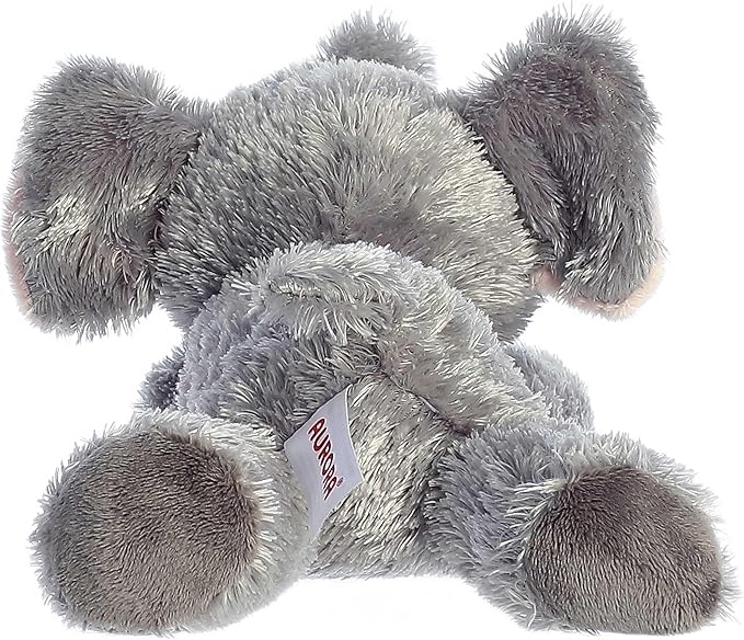 Aurora® Adorable Mini Flopsie™ Ellie™ Stuffed Animal - Mini Companions Ready for Playful Adventures - for Kids All Ages, Toddlers, Adults, and Families - Gray 8 Inches