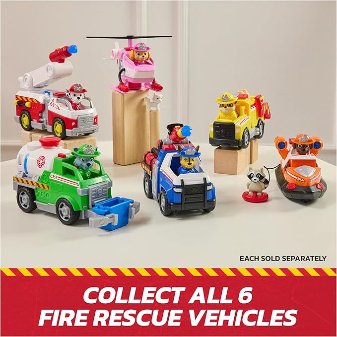 Paw Patrol Fire Rescue: Marshall Rescue Fire Engine with Action Figure & Projectile Launcher & Toy Truck, Kids Toys for Boys & Girls Ages 3 and Up