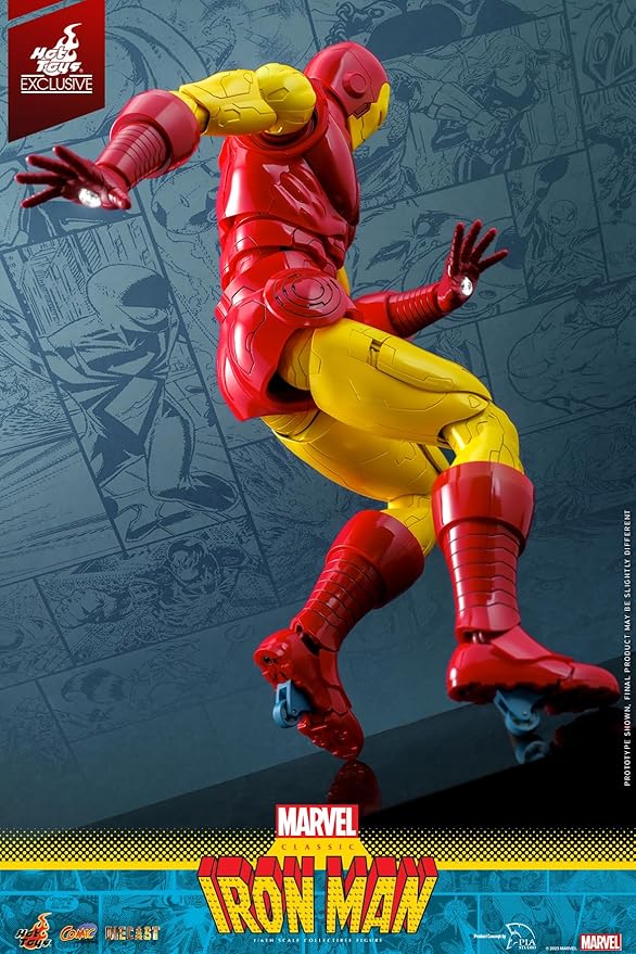 Hot Toys Iron Man Classic Comic Masterpiece CMS014D57 Diecast 1/6 Scale Exclusive, Red