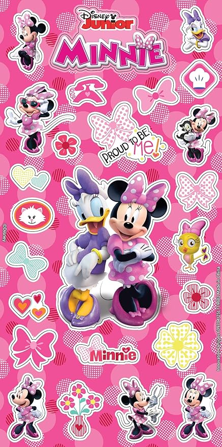 Disney Minnie Mouse Party Favor Bags Set - Bundle with 12 Minnie Drawstring Bags for Kids Plus Stickers, More Birthday Party Supplies Pack
