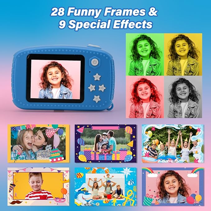 GKidz Kids Camera for Boys & Girls Toy Camera Age 3-12 Years Old Young Photographers with 64GB SD Card, Hanging Belt & Durable Silicone Case Ideal Gift for Kids | Camera for Kids | Toddler Camera