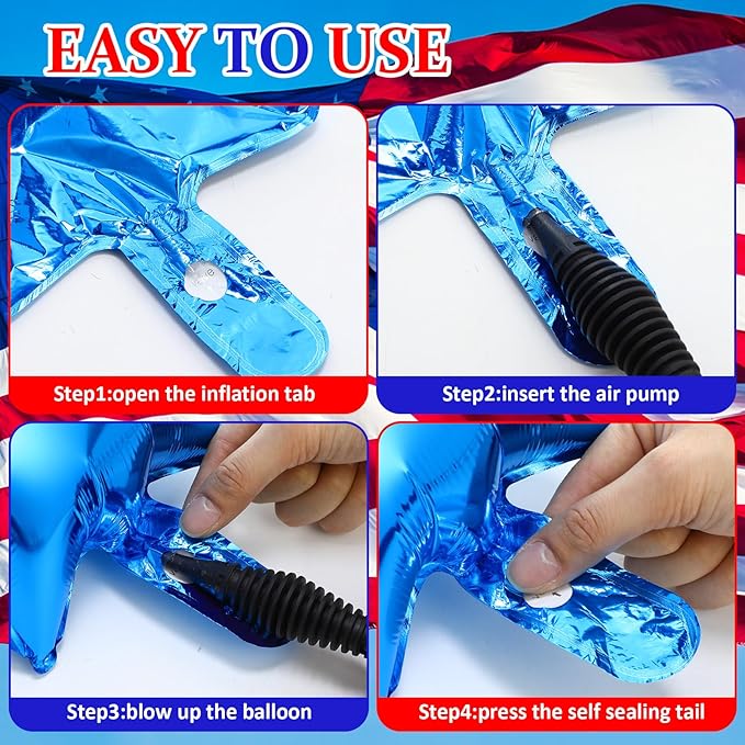 Hungdao Veterans Day Balloons Set 12 Inch American Blue Red White Balloon Thank You Veteran for Patriotic Independent Theme 4th of July Memorial Decorations Party Supplies(Veterans Day)
