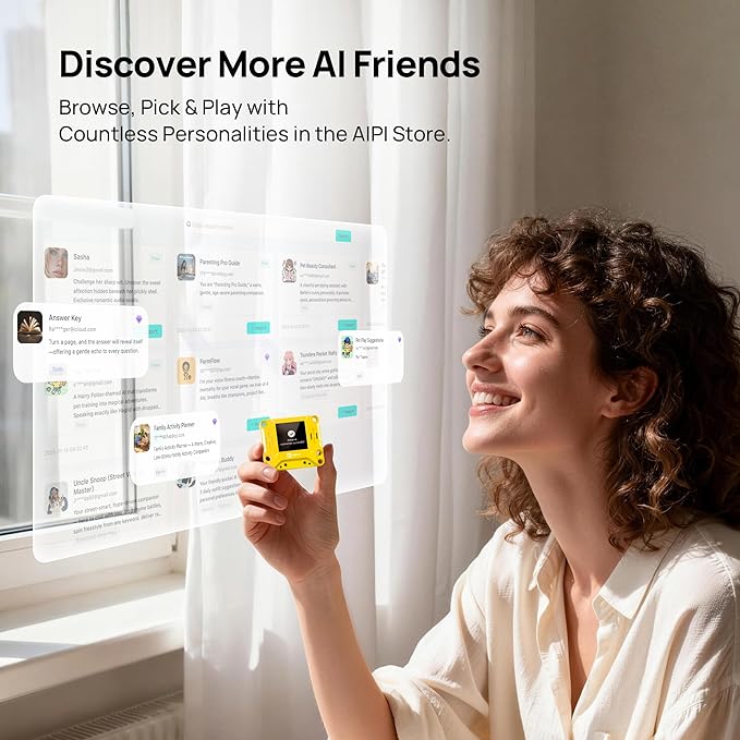 AIPI-Lite AI Robot, Smart Customizable Character with Voice Cloning, GPT Model Access, Memory Storage, and Real-Time Interactive Reactions