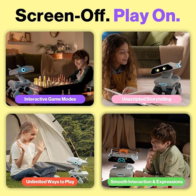 AI Robot for Kids, Programmable & Interactive AI Robot, STEAM Educational Toy ChatGPT Powered, Personalized Companion Robot w/Voice Control, Visual Recognition, Emotion-Aware, Long-Term Memory
