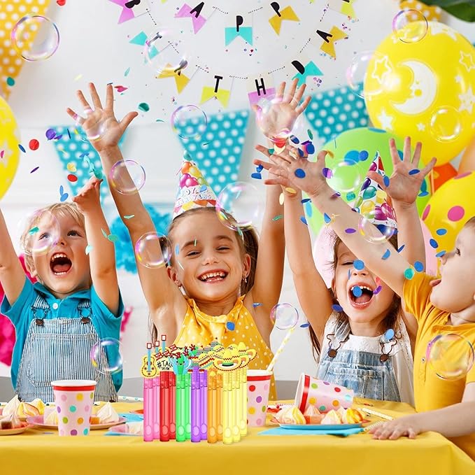 AFZMON 24Pcs Cinco De Mayo Party Favors Bubble Wands for Kids, Mexican Fiesta Mini Bubbles Wands, Taco Party Supplies Goodie Gift Bag Stuffers Pinata Classroom Prizes
