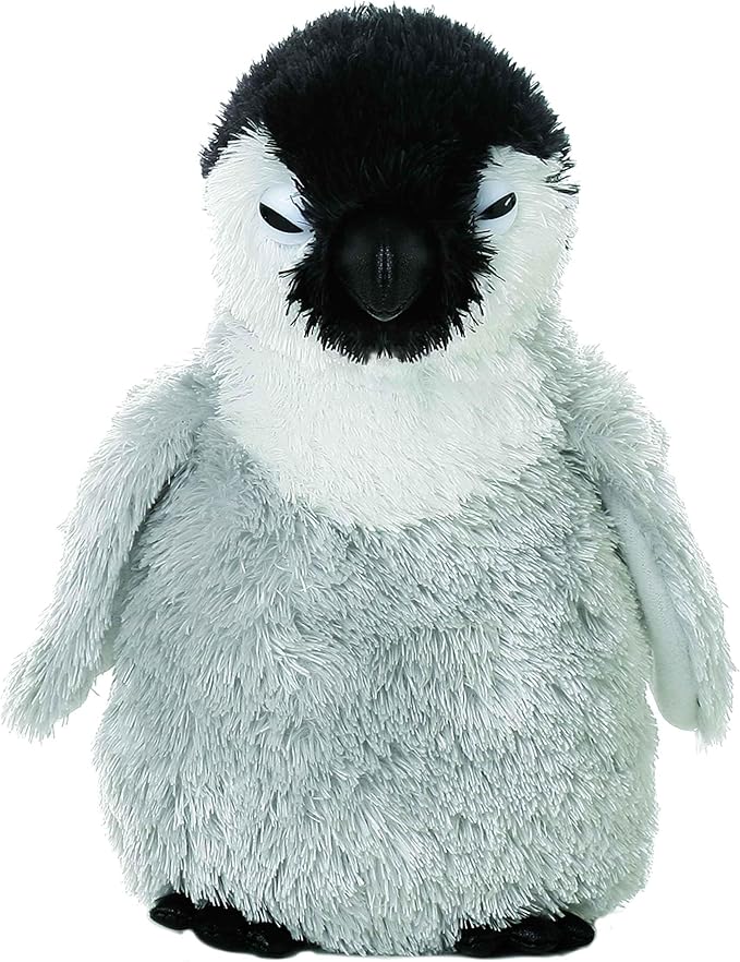 Aurora® Adorable Mini Flopsie™ Baby Emperor Stuffed Animal - Mini Companions Ready for Playful Adventures - for Kids All Ages, Toddlers, Adults, and Families - Gray 7 Inches