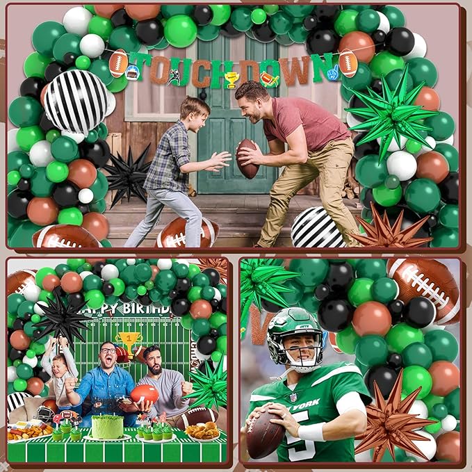 151pcs Football Birthday Party Decorations, Football Party Decorations, Football Themed Party Supplies for Sport Theme Super Bowl Touch Down Birthday Decorations