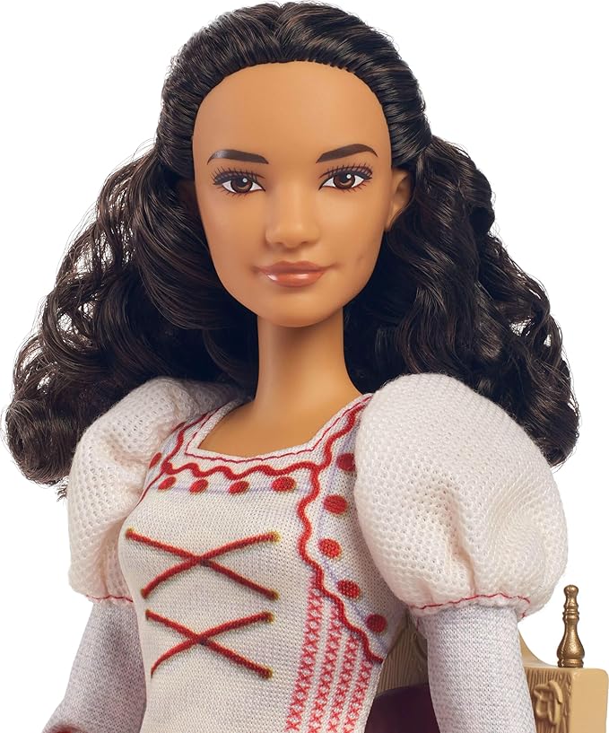 Mattel Universal Wicked Nessarose Fashion Doll & Accessories, Including Wheelchair, with Brown Curly Hair, Poseable & Removable Ballroom Look