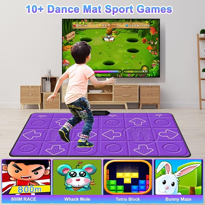 Dance Mat for Kids and Adults, Double User Wireless Dance Pad Game for TV, Exercise Dancing Mat for Family Games,Gifts Ideas for Girls and Boys