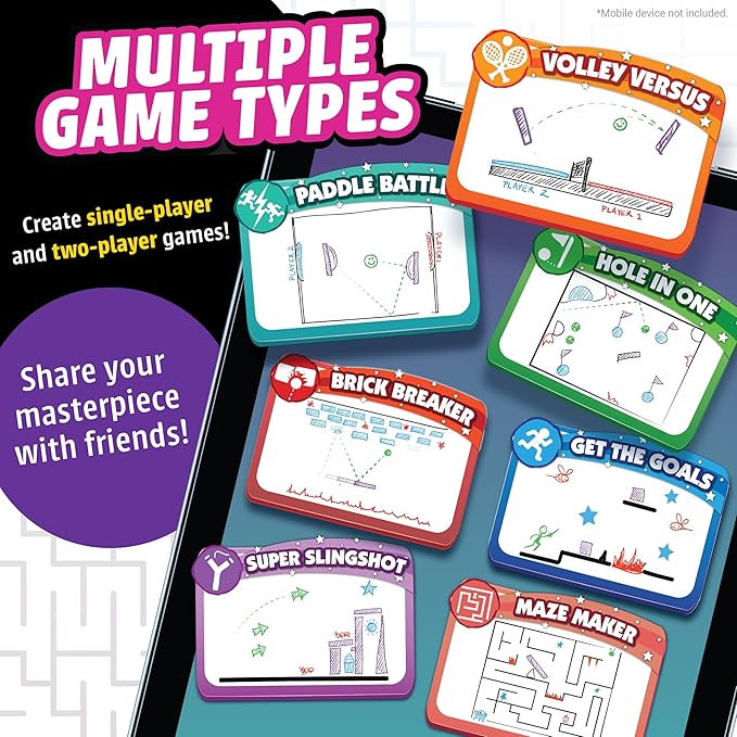 Abacus Brands Pixicade! Turn Drawings Into Playable Video Games! | Doodle & Draw, Snap Play & Share Instant Video Games! | Mobile Video Game Maker and Creation Studio!