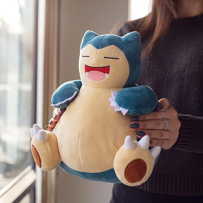 Pokemon 12" Large Snorlax Plush - Officially Licensed - Generation One - Authentic 12-inch Soft Stuffed Animal Toy Figure - Holiday Christmas Stocking Stuffer Gift for Kids, Boys, Girls - 2+