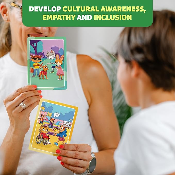 Who What Why Cultural Diversity & Inclusion Cards for Kids – Learning Materials for Empathy & Social Awareness – Conversation Cards for Understanding Traditions, Culture & Community, Ages 4+