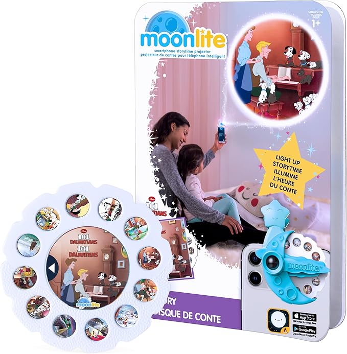 Moonlite Storytime - Disney's 101 Dalmatians - A Magical Way to Read Together - Projector Not Included - Single Disc Pack for Kids & Toddlers - Learning Gifts for Kids Ages 12 Months & Up