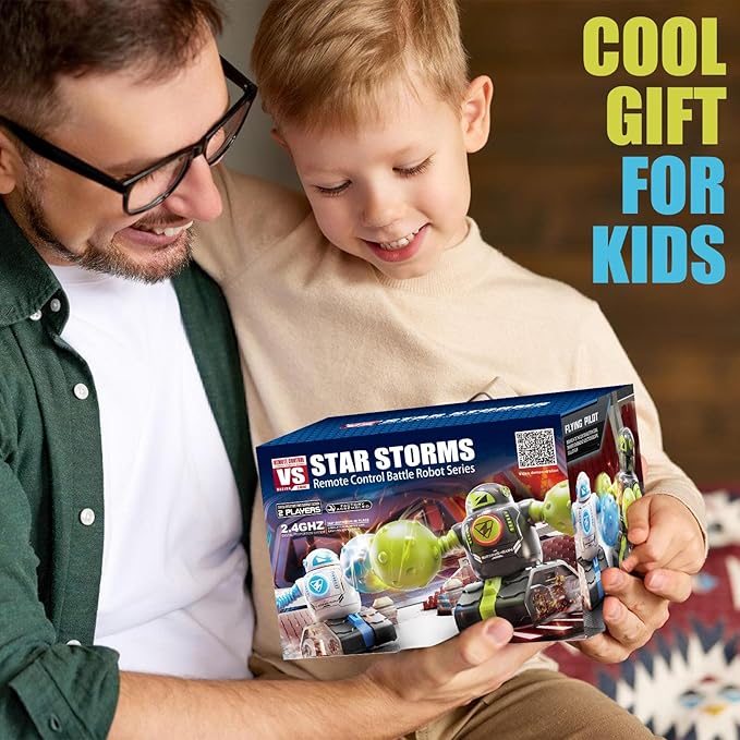 Remote Control Fighting Robots Game Set of 2, RC Ejecting Battle Bots Toys with Light & Sound, Fun Electronic Battle Robots Toy, Christmas Birthday Gifts for Kids Boys Age 5 6 7 8 9 10