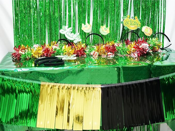 GREATRIL Green Party Table Covers Disposable Tablecloth for St. Patrick’s Day/Birthdays Party/Turtle/Hawaiian Ceremony Decorations Rectangle Tablecover 54'' x 108'' - 2 Packs
