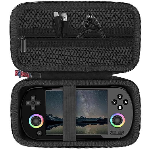 khanka Hard Travel Case Replacement for RG40XX H Retro Handheld Game Console,Case Only. (Black)