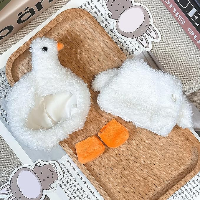 Clothes for Doll - Swan Hat + Top with Wings + Yellow Socks (NO Doll),Little Swan