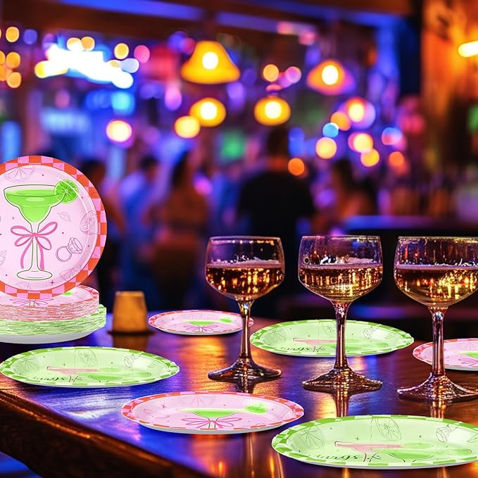 96Pcs Margs and Matrimony Bachelorette Party Decorations Fiesta Cocktail Plates and Napkins Sets Margarita Bachelorette Party Supplies for Mexican Cinco De Mayo Bridal Shower Favors Serves 24